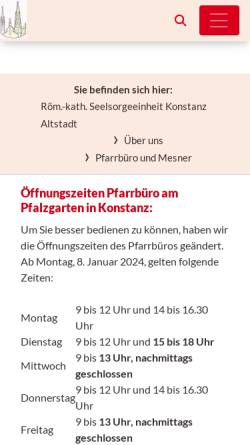 Vorschau der mobilen Webseite www.kath-konstanz.de, KjG Altstadt Konstanz