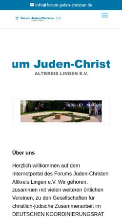 Vorschau der mobilen Webseite www.judentum-christentum.de, Altkreis Lingen - Forum Juden-Christen