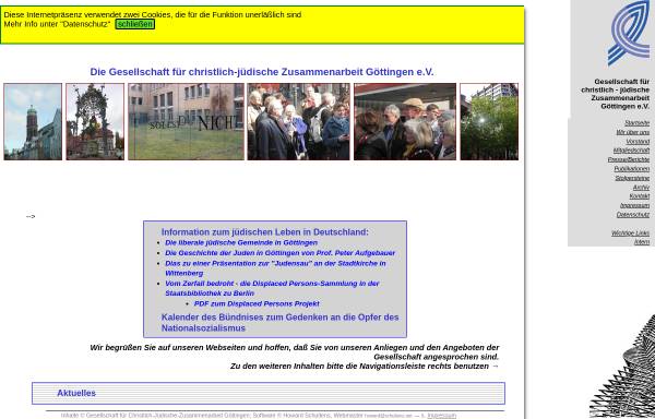 Vorschau von www.gcjz-goettingen.de, Göttingen - Gesellschaft für christlich-jüdische Zusammenarbeit