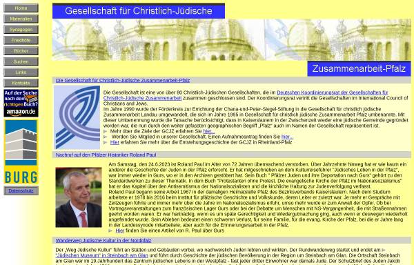 Vorschau von www.christen-und-juden.de, Pfalz - Gesellschaft für christlich-jüdische Zusammenarbeit