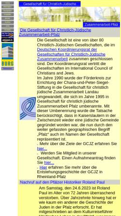 Vorschau der mobilen Webseite www.christen-und-juden.de, Pfalz - Gesellschaft für christlich-jüdische Zusammenarbeit