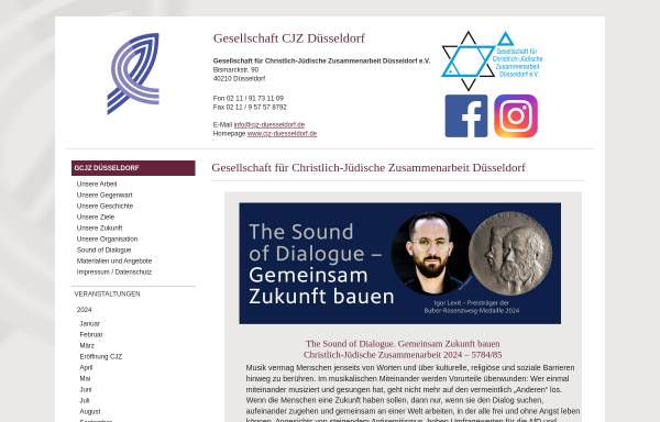 Vorschau von www.cjz-duesseldorf.de, Düsseldorf - Gesellschaft für Christlich-Jüdische Zusammenarbeit