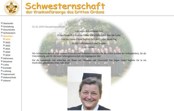 Vorschau von www.schwesternschaft-dritter-orden.de, Schwesternschaft der Krankenfürsorge des Dritten Ordens