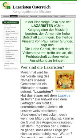 Vorschau der mobilen Webseite www.lazaristen.at, Lazaristen - Congregation der Mission