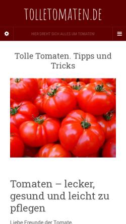 Vorschau der mobilen Webseite www.tolletomaten.de, TolleTomaten