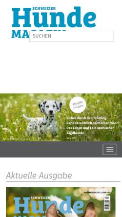 Vorschau der mobilen Webseite www.hundemagazin.ch, Schweizer Hunde Magazin