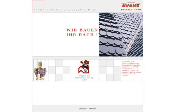 Vorschau von www.avant-dachbau.de, Avant Dachbau GmbH