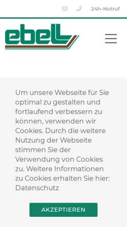 Vorschau der mobilen Webseite www.ebell.de, Georg Ebell GmbH & Co. Dachdeckerei KG