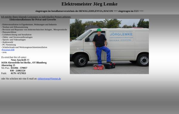 Elektromeister Jörg Lemke