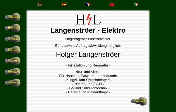 Vorschau von www.langenstroeer-elektro.de, Holger Langenströer - Elektroinstallationen