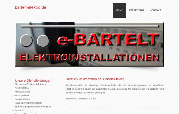 Vorschau von www.bartelt-elektro.de, R. Bartelt Elektroinstallation