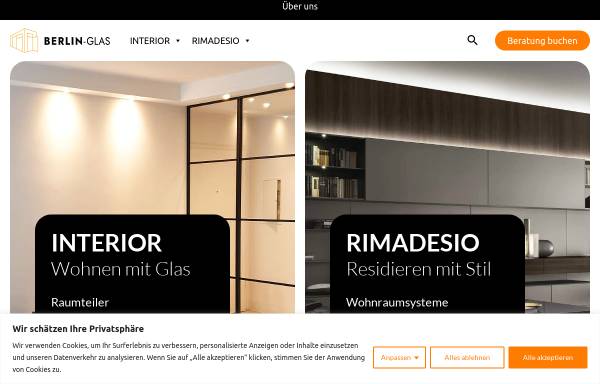 Vorschau von www.berlin-glas.de, Berlin-Glas Mergner & Speidel OHG Glasbau und Glaserei