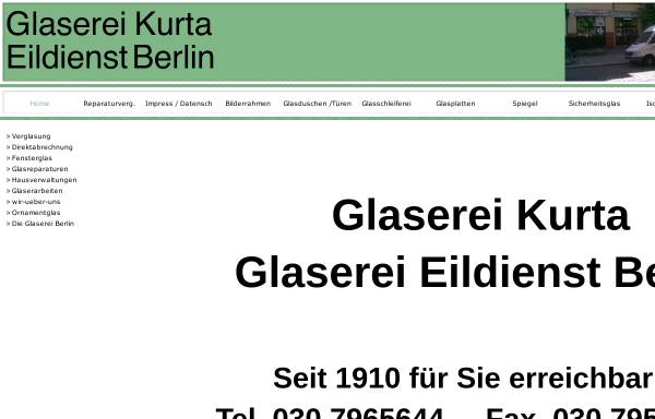 Vorschau von www.kurta-glaserei.de, Glaserei Kurta