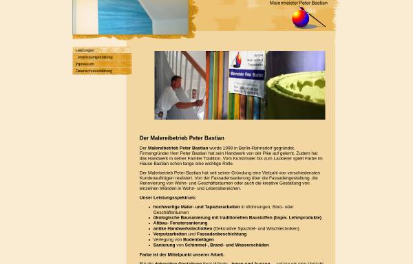 Vorschau von www.malermeister-bastian.de, Bastian Malermeisterbetrieb