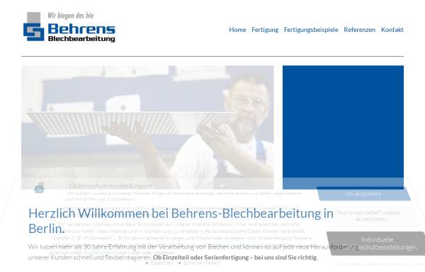 Vorschau von www.behrens-blech.de, Behrens Blech GmbH