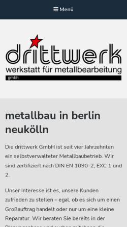 Vorschau der mobilen Webseite www.drittwerk.de, Dirk Schroeder-Gerlach