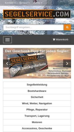 Vorschau der mobilen Webseite www.segelservice.com, Stratmann GmbH