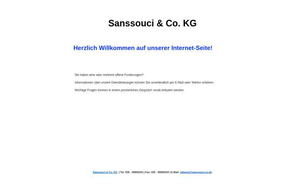 Vorschau von sanssouci-co.de, Sanssouci & Co. GbR - Inkassobüro