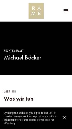 Vorschau der mobilen Webseite www.kanzlei-boecker.de, Böcker Michael