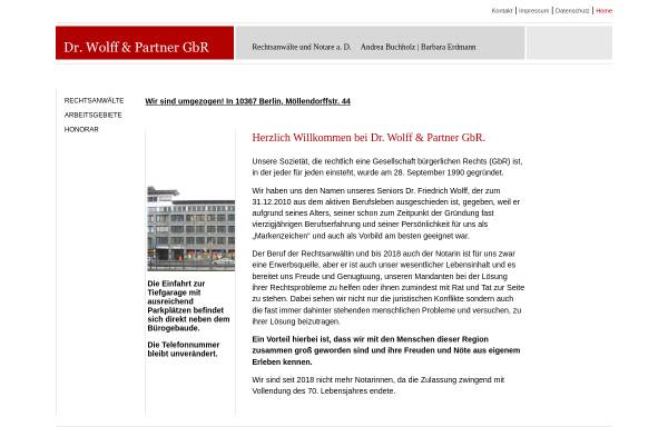 Vorschau von www.dr-wolff-und-partner.de, Dr. Wolff & Partner GbR