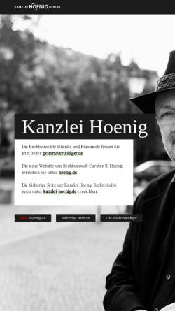 Vorschau der mobilen Webseite www.kanzlei-hoenig.de, Kanzlei Hoenig