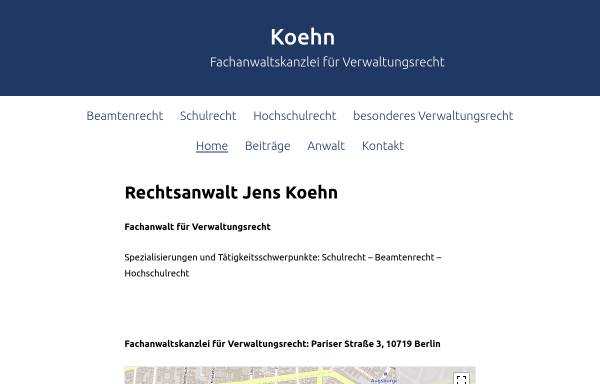 Vorschau von kanzlei-koehn.de, Kanzlei Koehn - Rechtsanwalt