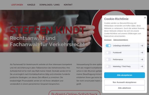 Vorschau von www.rechtsanwalt-kindt.de, Kindt Steffen