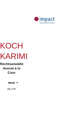 Vorschau der mobilen Webseite www.koch-karimi.de, Koch - Karimi