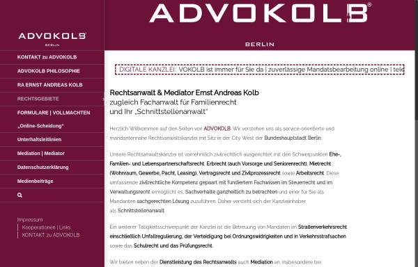 Vorschau von www.advokolb.de, Kolb Ernst Andreas