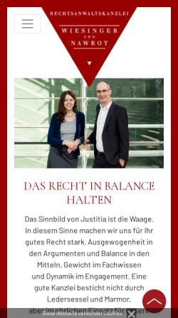 Vorschau der mobilen Webseite www.wiesinger-nawrot.de, Wiesinger & Nawrot