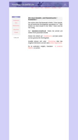 Vorschau der mobilen Webseite www.kanzleien-in-berlin.de, Kanzleien in Berlin - Anwaltssuchservice