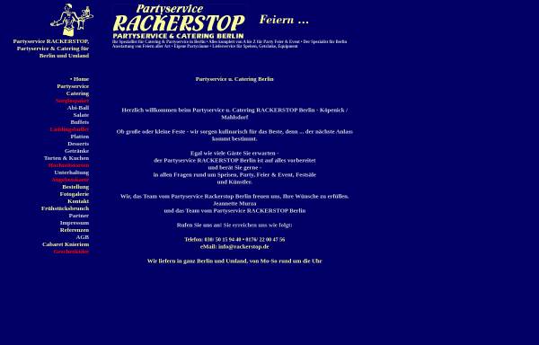 Vorschau von www.rackerstop.de, Partyservice Rackerstop