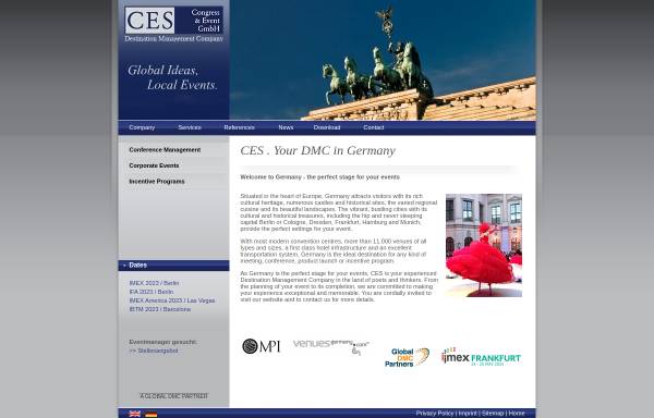 Vorschau von www.ces-dmc.com, C.E.S. Congress & Event GmbH