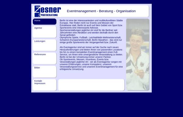 Vorschau von www.zesner-sportberatung.de, Zesner Sportberatung