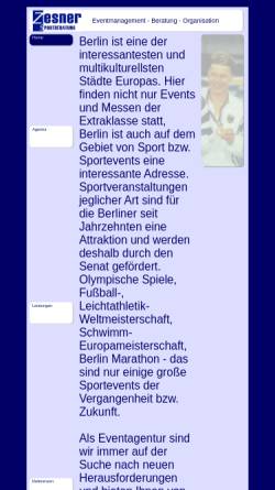 Vorschau der mobilen Webseite www.zesner-sportberatung.de, Zesner Sportberatung