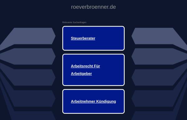 Vorschau von www.roeverbroenner.de, Röver Brönner KG