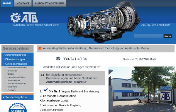 Vorschau von www.atb-berlin.com, ATB Automatik Technik Handel GmbH