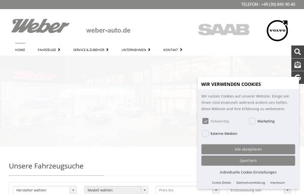 Vorschau von www.weber-auto.de, Martin Weber Automobile GmbH