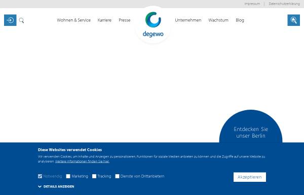 Vorschau von www.degewo.de, DEGEWO - Städtische Wohnungsbaugesellschaft
