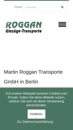 Vorschau der mobilen Webseite www.roggan-transporte.de, Roggan Transporte