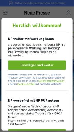 Vorschau der mobilen Webseite www.neuepresse.de, Neue Presse Online