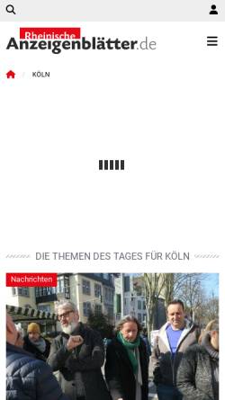 Vorschau der mobilen Webseite www.rheinische-anzeigenblaetter.de, Kölner Wochenspiegel