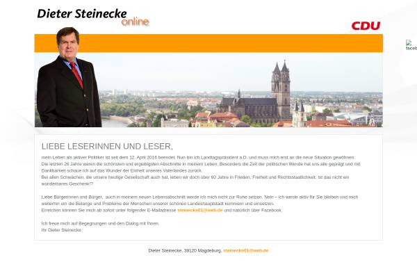 Vorschau von www.dsteinecke.de, Steinecke, Dieter (MdL)