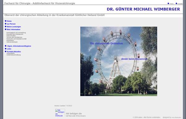 Vorschau von www.dickdarm.at, Chirurgische Ordination Dr. Wimberger