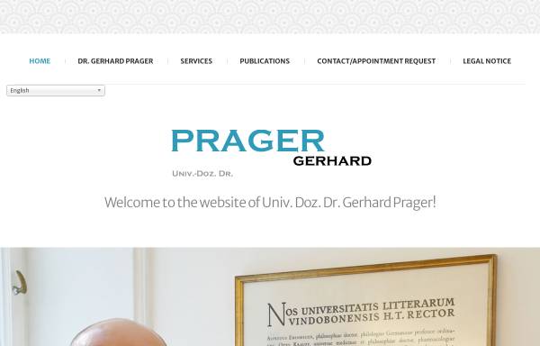 Vorschau von www.gerhardprager.eu, Ordination Univ.Doz.Dr.Gerhard Prager; Schilddrüsenchirurgie, Adipositaschirurgie