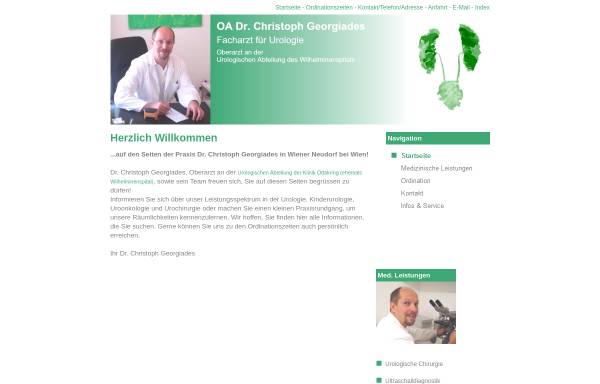 Vorschau von www.urologe-georgiades.at, OA Dr. Christoph Georgiades, Facharzt für Urologie