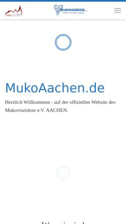 Vorschau der mobilen Webseite www.mukoaachen.de, CF - Selbsthilfe Aachen e.V.