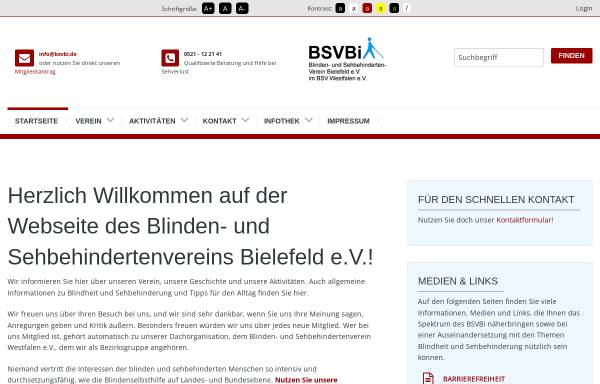 Vorschau von www.bsvbi.de, Bielefelder Blinden- und Sehbehindertenverein e.V.