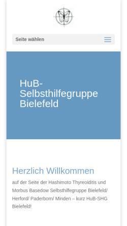 Vorschau der mobilen Webseite www.hashimoto-selbsthilfe.de, Hashimoto-Thyreoiditis Selbsthilfegruppe Bielefeld