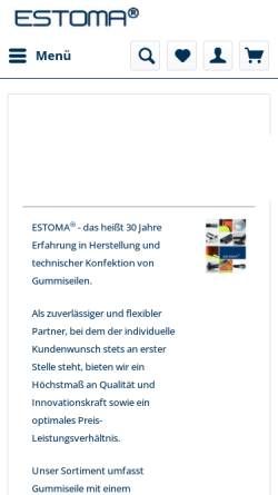 Vorschau der mobilen Webseite www.estoma.de, Estoma